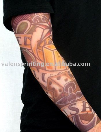 See larger image: Nylon tattoo sleeve, tattoo arm, tattoo tshirt, tattoo 