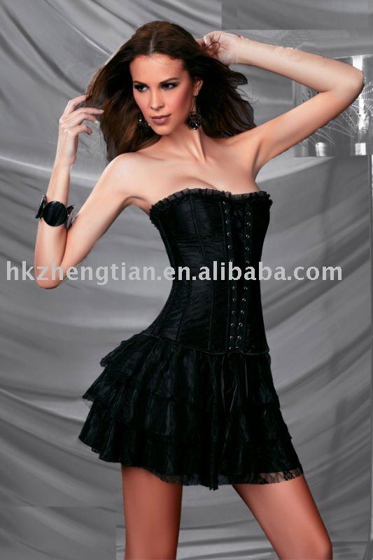 short black corset dress