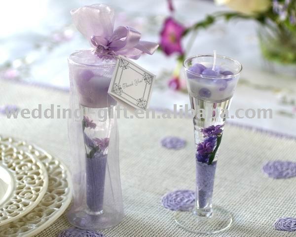 wedding gift of Garden Glass Gel Candle Lavender