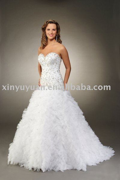 Sweetheart Neckline Wedding Gowns on Wedding Gowns With Pleats Sweetheart Neckline Beading Wedding Gowns