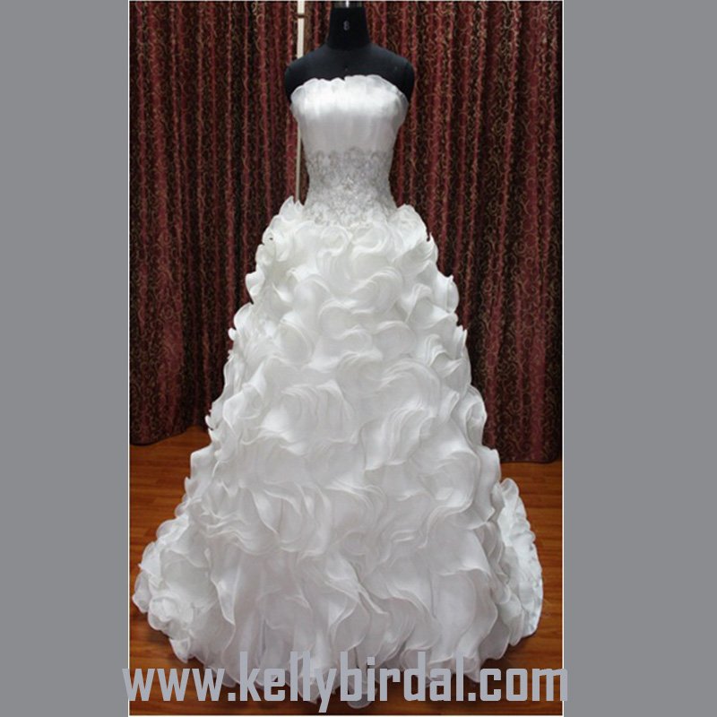 2010 HotSelling Ruffle Organza Wedding Dress Bridal Gown Wedding Gown KBS02