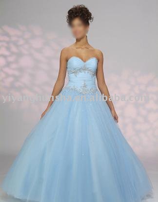 2010 collection evening wear light blue strapless prom dress PM2
