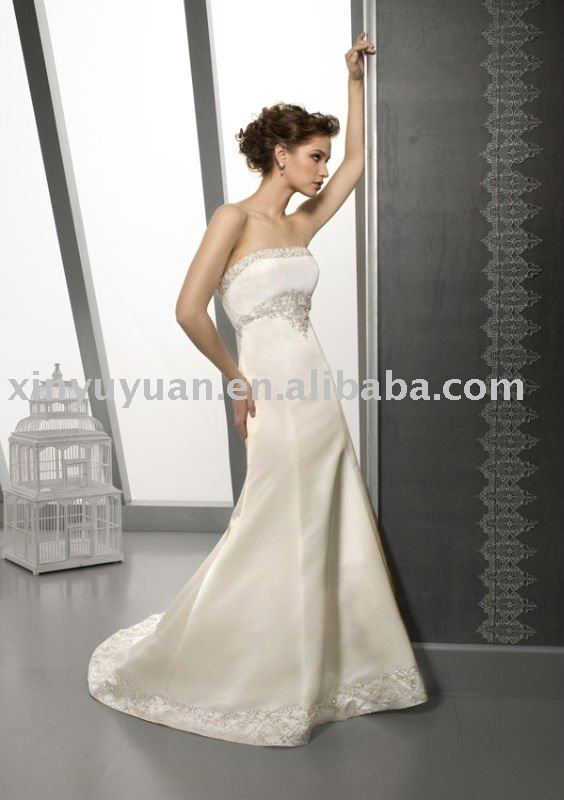 classic vintage mermaid style modest wedding dresses MLW074