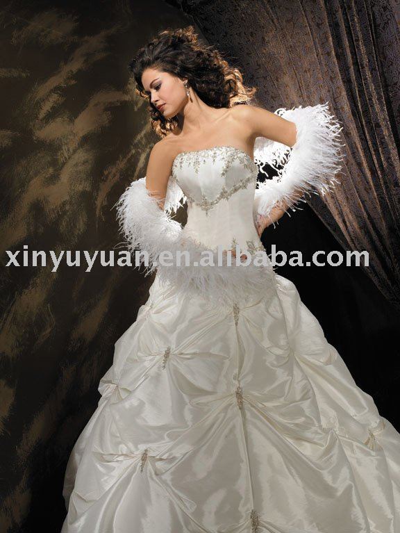 boutique sexy and vintage ball gown style bridal dresses with pleats ALW064