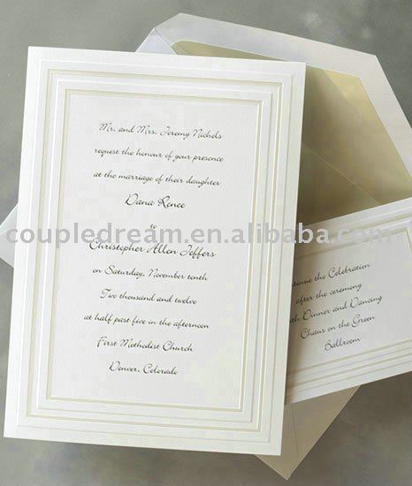 Pearl Framed Elegance Wedding Invitations