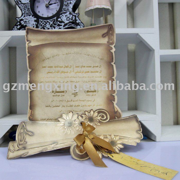 See larger image Scroll wedding invitationT072