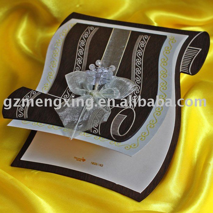 Scroll Designs For Wedding Invitations. wedding invitation card with a