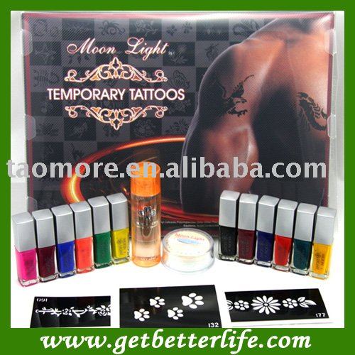 See larger image: Body Art temporary tattoo kit condensation liquid kit 12 colors. Add to My Favorites. Add to My Favorites. Add Product to Favorites 