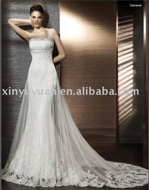 2011 new designer elegant and vintage tulle wedding gowns SPT249