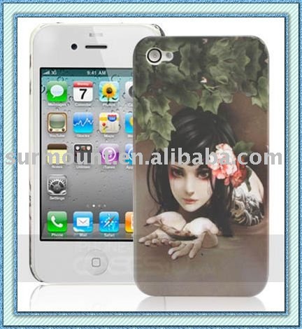 See larger image: Tattoo Girl Print Hard Back Case for iPhone 4 4G