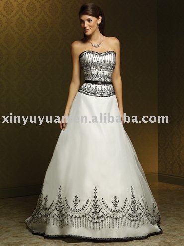 China vintage 2011 new designer beading wedding gowns MSW018