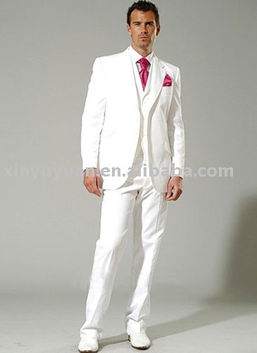 2011 couture hot sale custom white groom wedding tuxedo GS008