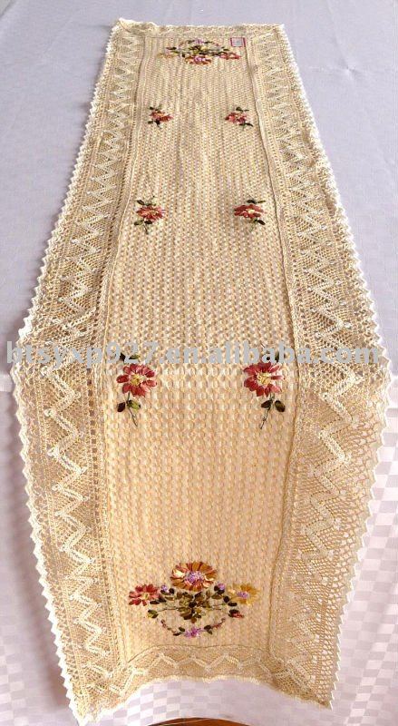 See larger image ribbon embroidery table runner