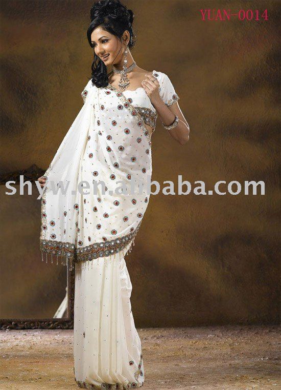 new style white indian bridal gown See larger image new style white indian 