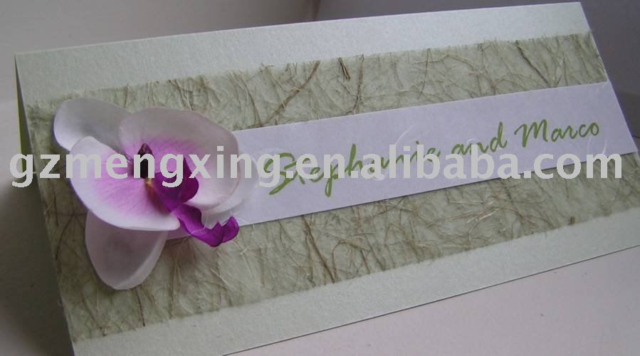 Orchid inspired wedding invitations