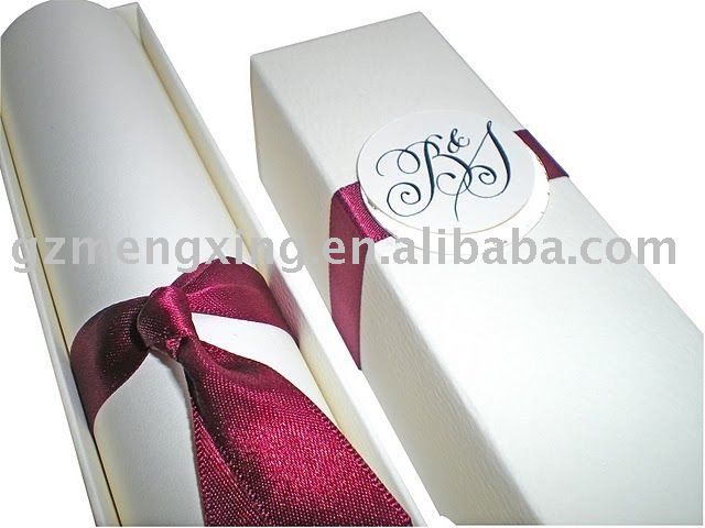 mini scroll wedding invitations designs