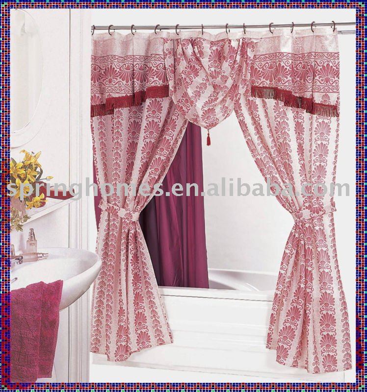 Double swag shower curtain, View shower curtain, Product Details 