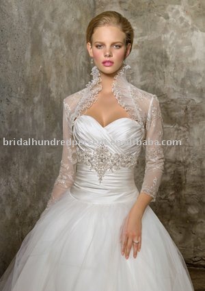 Short Sleeve Lace Wedding Jacket Bridal Bolero