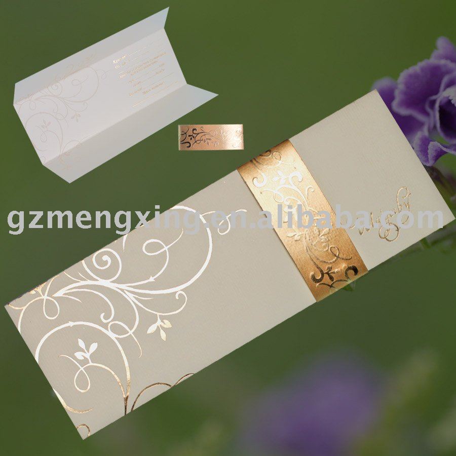 Wedding invitation card with