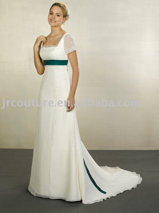 chiffon wedding dress with sleeves. JRCouture Wedding Dress