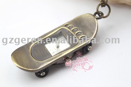 Fashion Cartoon Skateboard Pocket Watch D00012o