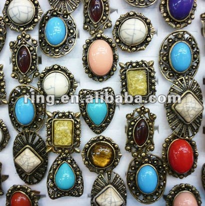 antique gemstone rings. turquoise Gemstone antique