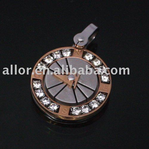 Payment is only released to the supplier after you confirm delivery. Learn more. See larger image: Rose Gold Compass Pendants With Zircon Setting