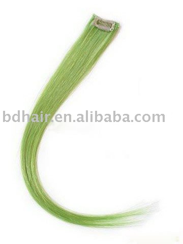 Hair With Green Highlights. See larger image: clip hair extensions, green clip highlights
