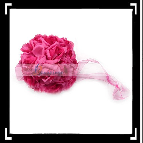 dark pink flowers wedding. Wedding Flower Balls Rose