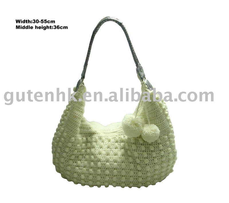 Handmade Crochet Big Bottom Shoulder Bag Purse | Kawaii Crochet