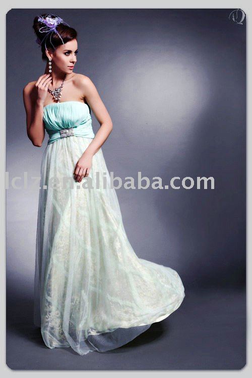 Discount for christmas D30137 lightskyblue wedding dress organza lace
