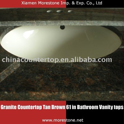 Bathroom Sink Countertops on Countertop Tan Brown 49 Inch Single Sink Cutout Bathroom Vanity Tops