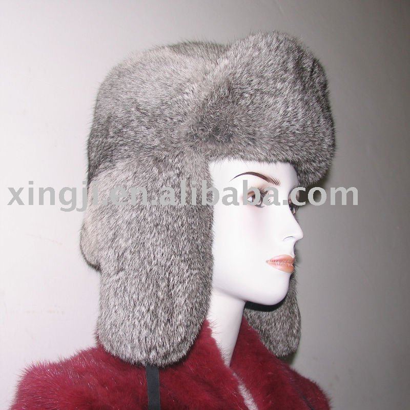 rabbit fur hat. chinchilla rabbit fur
