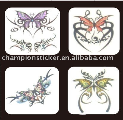 See larger image butterfly design tattoo sticker