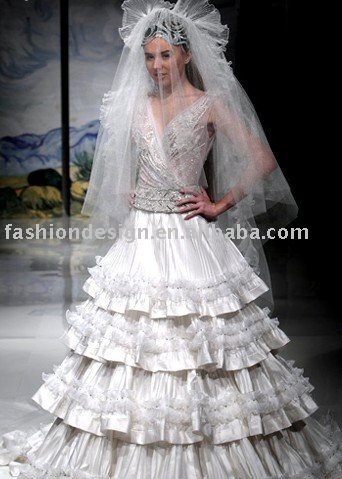 AWD184 2011 lace appliques Lebanon wedding dress