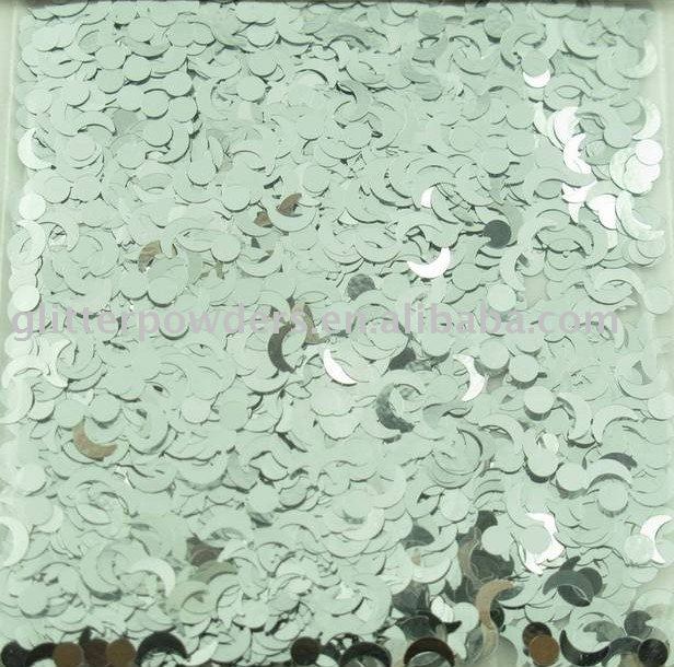 silver round glitter flake use in nail decoration