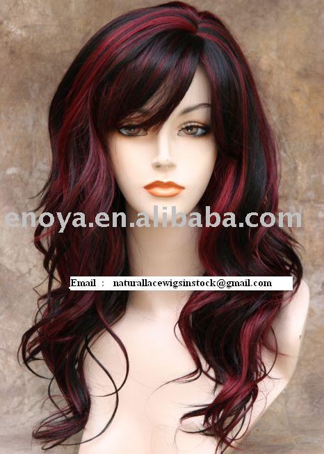 burgundy hair highlights