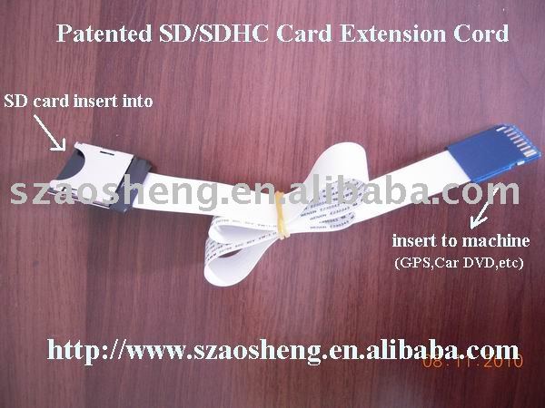 Car DVD Patent SDHC Card Extension Cord