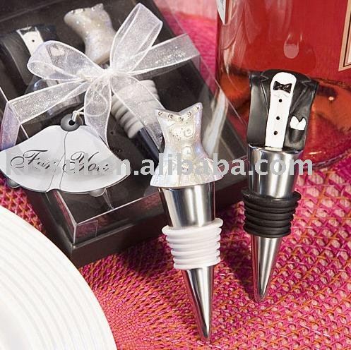 Wedding favors and giftsBride and Groom Wine Bottle Stopper Set