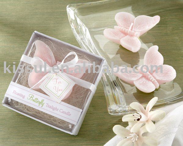 Wedding gift candlesFloating Butterfly Tea Light in GardenThemed Gift Box