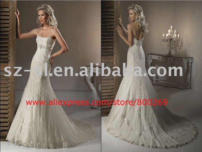 Luxury Aline bridal wedding dress 2011 SL4347