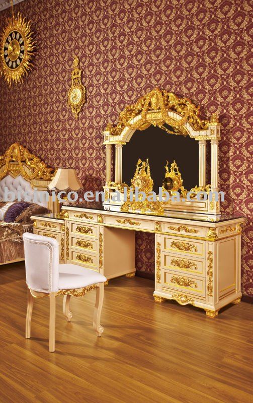 dressers with mirrors and chair
