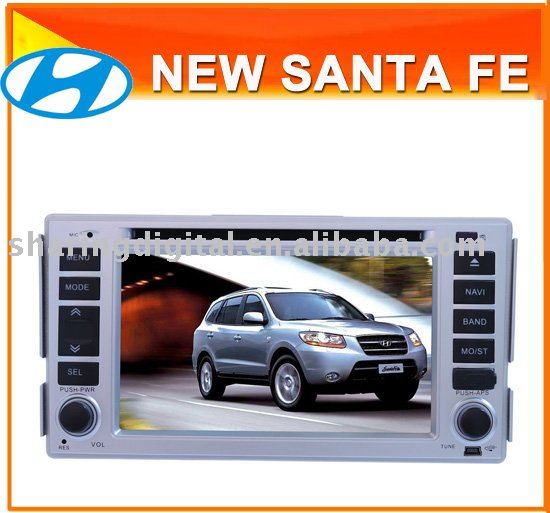 2 din GPS navigation for Hyundai Santa fe