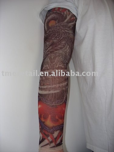See larger image: Tattoo Sleeve Dragon & Barbed Wire (T20)