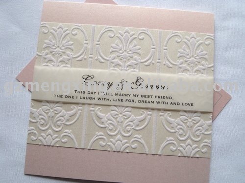 See larger image Wedding Stationery With Flocked PaperEA844