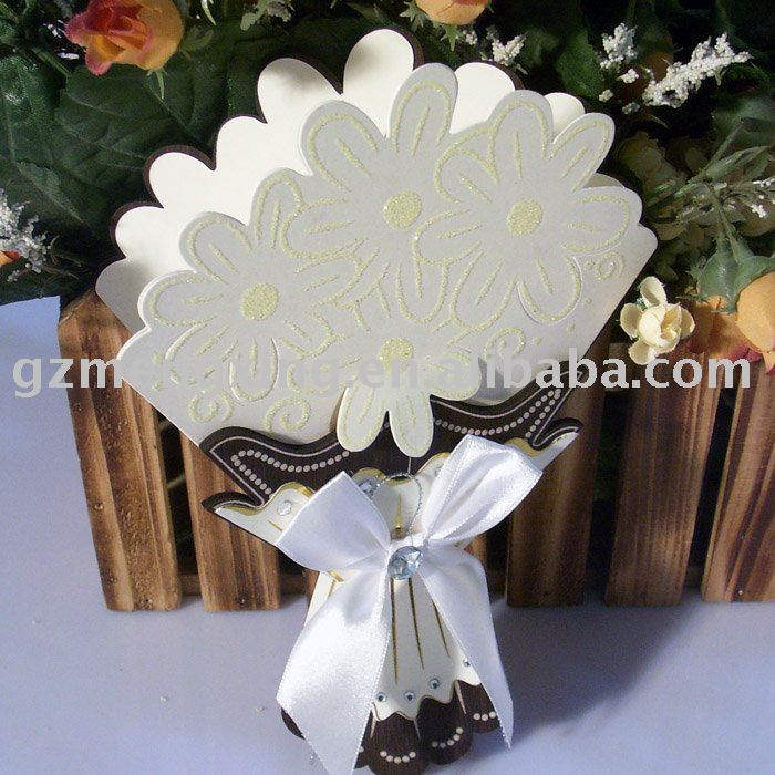 royal chic wooden wedding cards wedding decorate greeting card WN004
