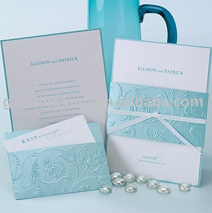 See larger image Tiffany Blue Beach Wedding Cards EA871