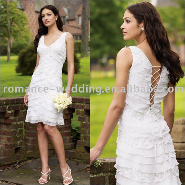 MC0203 Stunning Tiered Short Wedding Dress