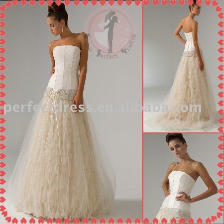 Super cute wedding dress with tulle skirt NSW0452