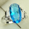 2011 newest Blue Topaz fashion cheap gemstone ring